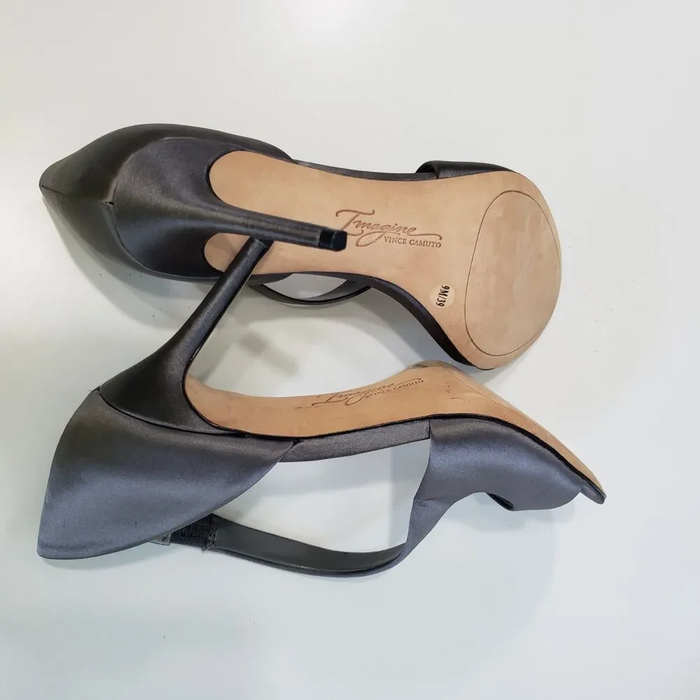 Like New Imagine by Vince Camuto Women's Grey Open Toe 3.5